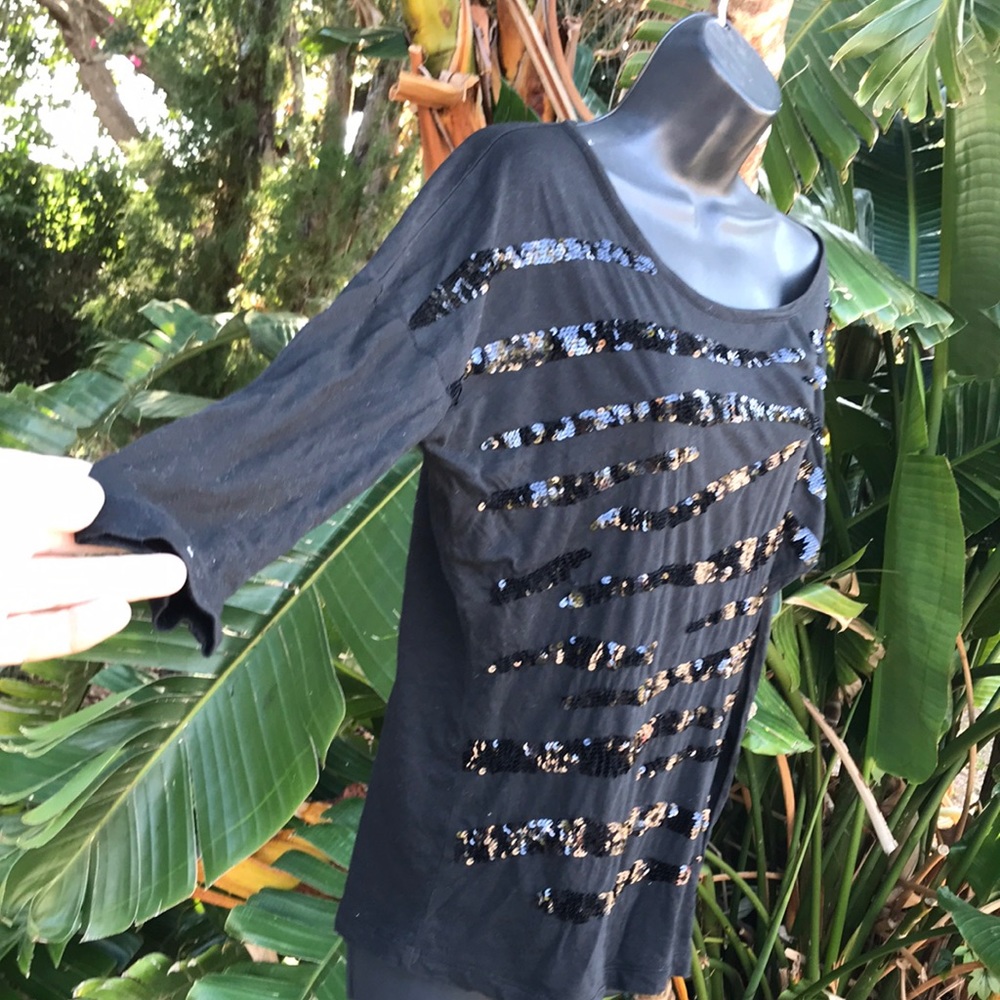 Donna Karan sequin T-shirt